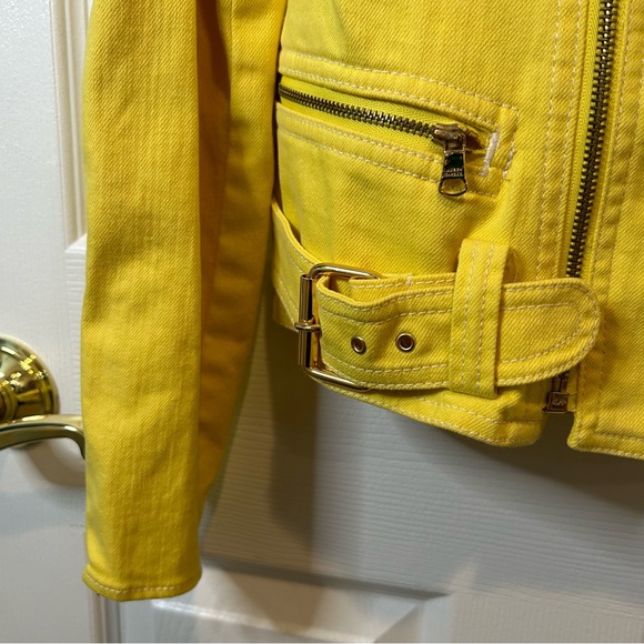 LAUREN JEANS COMPANY BRIGHT YELLOW JEAN JACKET - Picture 4 of 12